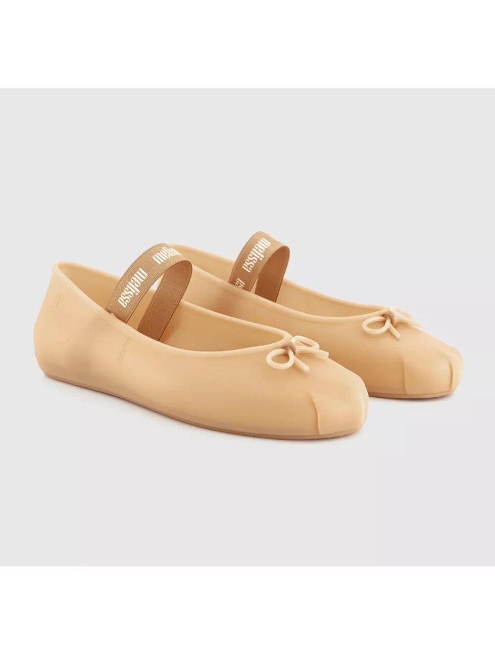 New Melissa Sophie Jelly Ballet Flats Nude Tan Size 8 | Comfortable Lightweight